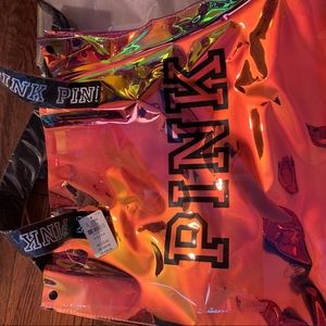 Victoria's Secret pink iridescent tote